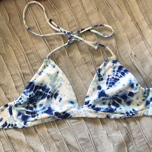 Victoria’s Secret blue tie dye bikini top